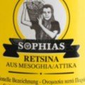 Cavino retsina Sofias label